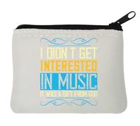 I didn't get interested in music. It was a gift from God - Monedero de neopreno (10 x 11 cm), color blanco, White, Talla única