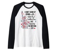 I Didn't Grow Up Saying With Liberty and Justice for All USA Camiseta Manga Raglan