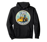 I Dig Preescolar Buldozer Bulldozer Crawler Volver a la Escuela Niños Sudadera con Capucha