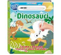 I dinosauri. Acquacolor. Ediz. illustrata. Con pennello ad acqua