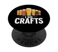 I Do Crafts - Funny Craft Lover Retro Style Design PopSockets PopGrip Adhesivo