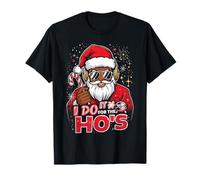 I Do It For The HOS Afro American Afro Santa Christmas Camiseta