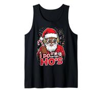 I Do It For The HOS Afro American Afro Santa Christmas Camiseta sin Mangas