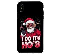 I Do It For The HOS Afro American Afro Santa Christmas Carcasa para iPhone XS MAX