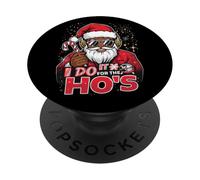 I Do It For The HOS Afro American Afro Santa Christmas PopSockets PopGrip Adhesivo