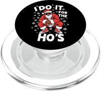 I Do It For The HOS Afro American Afro Santa Christmas PopSockets PopGrip para MagSafe