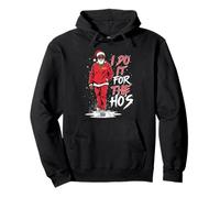 I Do It For The HOS Afro American Afro Santa Christmas Sudadera con Capucha