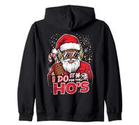 I Do It For The HOS Afro American Afro Santa Christmas Sudadera con Capucha