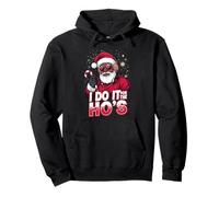 I Do It For The HOS Afro American Afro Santa Christmas Sudadera con Capucha