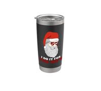 I Do It For The Ho's I Rude Santa Clause I Christmas Vaso térmico de acero inoxidable de doble pared