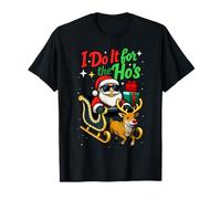 I Do It for The Ho'S Ugly Christmas Sweater Cool Santa Camiseta