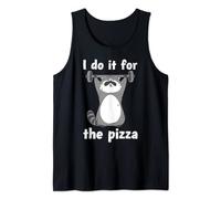 I Do It For The Pizza Funny Raccoon Gimnasio Lifting Saying Camiseta sin Mangas