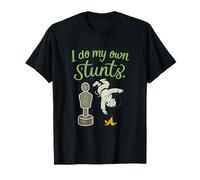 I Do My Own Stunts Artes Marciales Humor Gráfico Camiseta