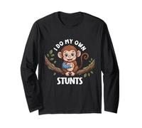 I Do My Own Stunts Broken Arm Monkey For Kids Animal Diciendo Manga Larga