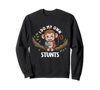 I Do My Own Stunts Broken Arm Monkey For Kids Animal Diciendo Sudadera