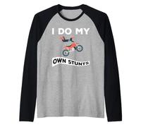I Do My Own Stunts Funny Get Well Soon para Hombres Camiseta Manga Raglan
