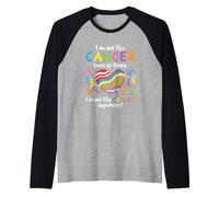 I Do Not Like Cancer Here Or There Breast Cancer Lung Colon Camiseta Manga Raglan