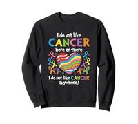 I Do Not Like Cancer Here Or There Breast Cancer Lung Colon Sudadera