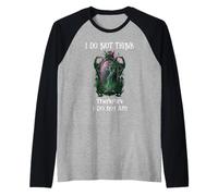 I Do Not Think Therefore I Do Not Am Sign Funny Overthinking Camiseta Manga Raglan