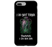 I Do Not Think Therefore I Do Not Am Sign Funny Overthinking Carcasa para iPhone 7 Plus/8 Plus