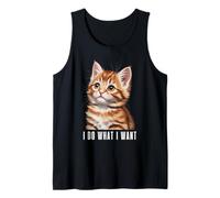 I Do What | Funny Orange Tabby Cat Lover Camiseta sin Mangas