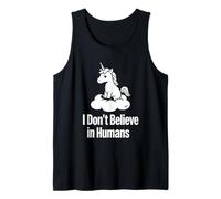I Dont Believe Unicorn Funny Snarky Fantasy Diseño Gráfico Camiseta sin Mangas