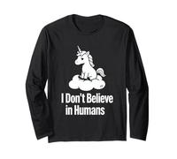 I Dont Believe Unicorn Funny Snarky Fantasy Diseño Gráfico Manga Larga