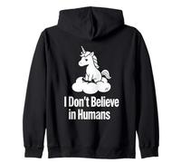 I Dont Believe Unicorn Funny Snarky Fantasy Diseño Gráfico Sudadera con Capucha