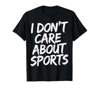 I Don't Care About Sports Escalofrío antideportivo - Camiseta gráfica económica, Hombre, Negro, L