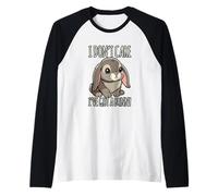 I Don't Care I've Got A Bunny Funny Rabbit Lover Camiseta Manga Raglan