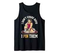 I Don't Chase Boys I Pin Them Girls Wrestling Camiseta sin Mangas
