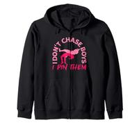 I Don't Chase Boys I Pin Them Wrestler Girl Funny Wrestling Sudadera con Capucha