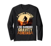 I Don't Crash I Do Random Gravity Checks Mountain Bike Manga Larga