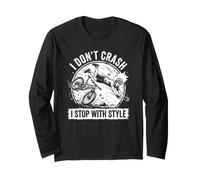 I Don't Crash I Stop with Style - Bicicleta Divertida Manga Larga