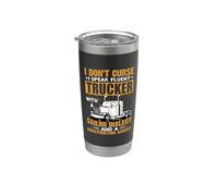 I Don't Curse I Speak Fluent Trucker Funny Truck Driver Vaso térmico de acero inoxidable de doble pared