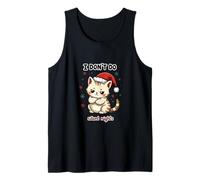 I Don't Do Silent Nights - Funny Christmas Cat Camiseta sin Mangas