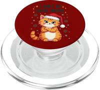 I Don't Do Silent Nights - Funny Christmas Cat PopSockets PopGrip para MagSafe