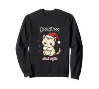 I Don't Do Silent Nights - Funny Christmas Cat Sudadera