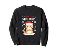 I Don't Do Silent Nights - Funny Christmas Cat Sudadera