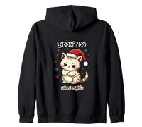 I Don't Do Silent Nights - Funny Christmas Cat Sudadera con Capucha