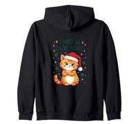 I Don't Do Silent Nights - Funny Christmas Cat Sudadera con Capucha