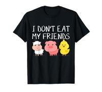 I Dont Eat My Friends Niños Hombres Mujeres Divertido Vegano Vegetariano Camiseta