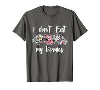 I Don't Eat My Homies - Vegan - Vegetarian - Organic Diet Camiseta, Hombre, Asfalto, M