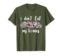 I Don't Eat My Homies - Vegan - Vegetarian - Organic Diet Camiseta, Hombre, Verde Oliva, M