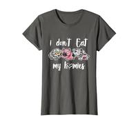 I Don't Eat My Homies - Vegan - Vegetarian - Organic Diet Camiseta, Mujer, Asfalto, M
