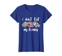 I Don't Eat My Homies - Vegan - Vegetarian - Organic Diet Camiseta, Mujer, Azul Real, M