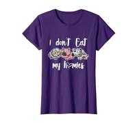 I Don't Eat My Homies - Vegan - Vegetarian - Organic Diet Camiseta, Mujer, Morado, XL