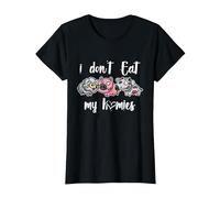 I Don't Eat My Homies - Vegan - Vegetarian - Organic Diet Camiseta, Mujer, Negro, M