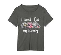 I Don't Eat My Homies - Vegan - Vegetarian - Organic Diet Camiseta, Mujer Tallas Grandes, Asfalto, 2XL Grande