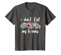 I Don't Eat My Homies - Vegan - Vegetarian - Organic Diet Camiseta, Niños, Asfalto, 12 años